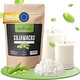 Brand stifter Premium Sojawachs 1 kg / 2 kg / 5 kg zum Kerzen Gießen. Veganes Kerzenwachs Premium Soja Wachs Wachsgranulat weiß Wachsplättchen Pastillenform Kerzenherstellung 1kg 2kg 5kg