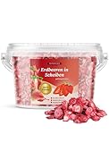 Feinwälder® Knusprige Erdbeerscheiben – Gefriergetrocknet für reinen Geschmack, Ohne Zuckerzusatz und Konservierungsstoffe, Natürlich und Lecker (300 g)