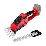 Cordless Battery Powered Hedge Trimmer Akku-Heckenschere, 2-in-1-Grasschere, handgeführtes elektrisches Strauchscheren-Set, Gartengerät for 18-V-Akkus (ohne Akkus)