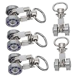 Toyvian 5 Stück Teiliges Metall Gardinenröllchen Drehbare Vorhangrollen mit Kugellager Geräuschlose Gardinenschienenrolle für Fenster und Gardinen Einfache Montage