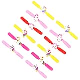 VICASKY 10 Stück Teiliges Einhorn PVC Maskenverlängerungsgurt Verstellbare Ohren schonhaken mit Rutschfestem Verschluss Strapazierfähiges Zubehör für Sicheren und Komfortablen Maskenhalt