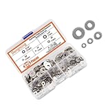 HEALEEP 325 Stück Teiliges Unterlegscheiben Set aus Assortierte Dichtungsringe für Schrauben und Präzise und Langlebig für Reparaturen und Anwendungen