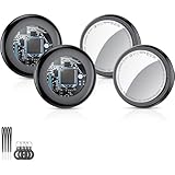 Smart Air Tracker Tags, Schlüsselfinde Kompatibel mit Apple Wo ist? APP (iOS NUR, Android Not Supported), Bluetooth Tracker für Gepäck/Taschen/Koffer, Austauschbarer Batterien, Tiefschwarz (4 Pack)