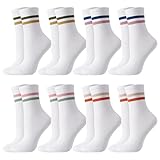 Utensilsto 8 Paar Damen Socken Sportsocken Tennissocken Damen 39-42 Baumwollsocken Atmungsaktiv Baumwolle Sport Socken Damen Laufsocken Arbeitssocken