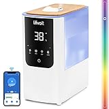 LEVOIT Smart Luftbefeuchter, Warm&Kalter Nebel max 550 ml/h, 4,5L Humidifier bis 40㎡ 45H, 26dB Aroma Raumbefeuchter mit Nachtlicht für Schlafzimmer Kinderzimmer und Pflanzen, Exklusiv bei Amazon,Weiß