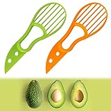 Avocadoschneider, Avocado Schneider, Avocadomesser, Gemüseschneider, 3 in 1 Obst Schneider Küchenschneider, Avocado Tool, Obstschäler, Für Fresh Avocado Saver In Haushalt Küche, 2 Stück