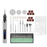 Bdukbduk USB-Wiederaufladbarer Gravurstift mit 58 Bits, DIY-Gravierwerkzeugsatz zum Schnitzen Von, Schmuck, Glas, Metall, Kunststoff, Langlebig