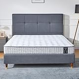 Zikssen Matratze Optima, Taschenfederkern, 140x200 cm, Hart, 20 cm Höhe, Weiß, Hypoallergen, Antibakteriell, HR-Schaum, Kaschmir