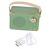DIYEAH Retro Mini Lautsprecher Tragbarer Speaker mit Surround Sound für Partys Reisen und Zuhause Vintage Grün mit Langer Akkulaufzeit
