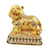 Alasum 1Stk Tiger-Sparschwein süßes Sparschwein goldenes Sparschwein Fengshui-Ornamente Chinesische Tierkreiszeichen Münzglas bürodeko büro Dekoration Desktop-Ornament Harzornament