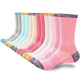 inaWarm Wandersocken Damen 39-42 35-38, Socken Damen Sportsocken Atmungsaktive Gepolsterte Thermische Baumwolle Laufsocken，Outdoor Anti-Blasen Dicke Multi Performance Athletic 6 Paar