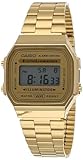 Casio Collection Unisex Retro Armbanduhr A168WG-9EF, Gold/Gold/Grau, Einheitsgröße