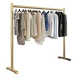 ASerZenith Kleiderständer, Garderobenständer, Kleiderstangen, Rollregale Aus Metall Zum Aufhängen Von Kleidung, Wäscheständer, Kleiderschrank, 100 × 150 cm（Gold-120X130Cm）
