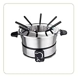 LITTLE BALANCE 8500 INOX Premium Elektrisches Fonduegerät mit Fondue, Induktion, für 8 Personen, Alles aus Edelstahl