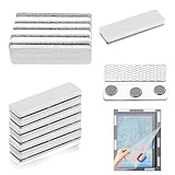 Firavggu 12 Paar Fliegengitter Fenster Clips Magnet Clips Selbstklebende Fliegengitter Insektenschutz Fenster Magnetisch Befestigungsclip ohne Bohren für Türfliegen, Vorhänge, Türvorhänge Fliegennetz