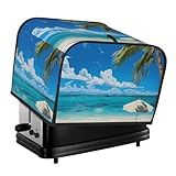 Vierscheiben-Toaster-Abdeckung mit weißem Strand, tropisches Meer, Küche, kleine Geräte, Fingerabdruckschutz