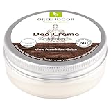 GREENDOOR Kraftvolle Männer Deo Creme 50ml für 6 Monate ohne Körpergeruch, natürliche Deocreme männlicher Duft, Anti Achselgeruch ohne Aluminium, Natur Bio Deodorant, Naturkosmetik vegan
