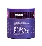 Estel Prima Blonde Silver Maske für kalte Blondtöne 300 ml. stellt beschädigte Haarstruktur wieder her, nährt, spendet Feuchtigkeit und stärkt das Haar über die gesamte Länge