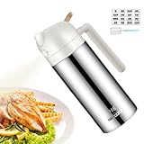 EUBEISAQI Ölsprüher Spender | Olivenölflasche | Portionskontrolle Olivenöl Flasche Speiseöl Spray Edelstahl Küchenzubehör für Grillen, Backen, Braten, Kochen