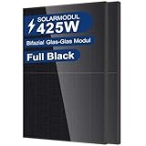 Solarplatten PV Module 850W Full Black Bifazial Glas-Glas Solarmodule 2x425W Solarmodul Solarpanel Monokristalline Solarmodule für Balkonkraftwerk Solaranlage, Photovoltaik Komplettanlage