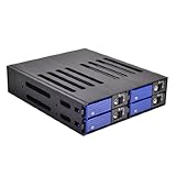 Fantec Laufwerksgehäuse MR-SA1041 (SAS & SATA 1x 13,34cm (5,25 Zoll) 4X 6,35cm (2,5 Zoll) HDD/SDD)