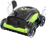 WINNY POOL CLEANER WY1103 Poolroboter, Poolsauger Kabellos mit Akku, 120 Min Laufzeit, Dual-Motor, LED-Anzeige, 180μm Präzisionsfilter, Automatisches Parken für Pools bis 120m² (Schwarzgrün A)