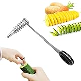 GUAHKUN Spiralschneider Gemüse Blumen-Lockenwickler Edelstahl Rettichschneider Kartoffel Küchenhelfer für Gurke Karotte Zucchini