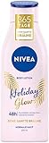 NIVEA Body Lotion Holiday Glow, Körperlotion für 48h Feuchtigkeit und ein natürliches Strahlen der Haut, Feuchtigkeitspflege mit Vitamin E und sanftem Bräunungseffekt (200 ml)