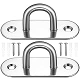 Zhujiehigh Edelstahl Deckenhaken, 2 Stk Schaukelhaken bis 250kg, Hängematten Halterung Boxsack Befestigung Deckenhalterung für Aufhängung Hängesessel Hängematte Boxsack Yoga Schwerlasthaken