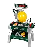 Theo Klein 8612 Bosch Werkbank Junior 2+ | Inkl. Helm, Schraubstock, Werkzeugen, Latten, Nägel, Schrauben und Muttern | Maße: 49 cm x 29 cm x 71 cm | Spielzeug für Kinder ab 2 Jahren