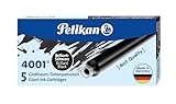 Pelikan 310615 Tintenpatronen 4001 GTP/5, 5-er Pack, brillant-schwarz