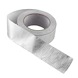 Amosfun Hitzeschutzband Aluminiumfolie für Auto Motorrad Auspuff Isolierband bis Hitzebeständig Robust für Krümmer Thermoband Industriepipelines