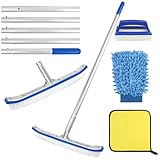 4 Teiliges Poolbürste Set, Pool Reinigungsbürste 45cm, Poolbesen mit Längenverstellbarer Aluminium Griff 180cm, Pool Bürsten Set, Poolreiniger Bürste, Schwimmbad Bürste, Pool Reinigungsset