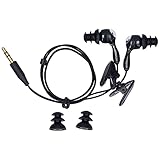 wasserdichte Sport-Kurzkabel-Kopfhörer für Schwimm-und Unterwasser Aktivitäten, In-Ear-Style, Noise Cancel Ling Earbuds für MP3-Player (Schwarz)