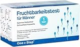 One+Step Sperma Test 1 Stück - Fruchtbarkeitstest für Männer bei Kinderwunsch - Spermatest Spermien Test Schnelltest zur Zeugungsfähigkeit - Misst die Konzentration von Spermien