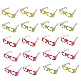 NUOBESTY 20 Stück Anaglyph Pappbrillen für Spiele und Veranstaltungen zu Transportieren für Unterhaltung Unterwegs