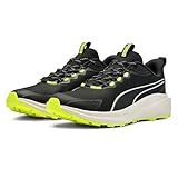 PUMA Unisex Skyrocket LITE Trail Straßen-Laufschuh, Black-Feather Gray-Yellow ALERT, 44 EU
