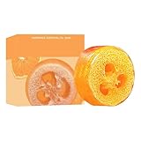 Kurkuma -Badseife Mit Dichter Schaumschaum, 100 G, Handgefertigter Loofah -Seife, Körperwaschbar, Nahrhafte Und Hellende Formel, Für Frauen, Oma, Ehemann
