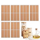 Aufkleber für Korketiketten - selbstklebende Papieretiketten für Gewürzflaschen, Küchenklassifizierung, wasserfest und beschriftet | Ideal für Speisekammer, Gewürzregal
