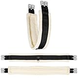 Equinate Sattelgurt Midland Langgurt mit synthetischem Lammfell Bauchgurt 115cm