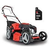 Scheppach Benzin Rasenmäher MS230-53 mit Radantrieb | 53cm Schnittbreite | 65L Fangbox | Höhenverstellung 7 Stufen | Seitenauswurf & Reinigungsfunktion | Mulchmäher | inkl. Motoröl