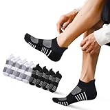 EKSHER Sneaker Socken Damen 39-42 Baumwolle Socken Herren Schwarz 8 Paar Weiß Laufsocken Sneakersocken Sportsocken Tennissocken Anti Schweiß Running Socks Atmungsaktive Baumwolle Strümpfe