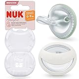 NUK MommyFeel Babyschnuller | 0−9 Monate | stillfreundliche Sauger | BPA-freies Silikon | Mint & Off White | 2 Stück