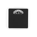 Salter Mechanische Personenwaage – Traditionelle Körperwaage mit großem Analog-Zifferblatt, rutschfeste Plattform, 133 kg Kapazität, kompaktes Design, keine Batterien erforderlich, Schwarz