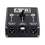 Vergoldete XLR Schaltwähler 2 Eingänge Einzelausgang Passiver Sound Umschalter Für Mikrofone Signalweiterleitung Vergoldeter XLR Sound Umschalter