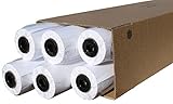 CABRO 513914-50 Qualitäts-Plotterpapier, 6 Rollen, 90 g, 914mm x 50m für brillante Farben, exakte Linien