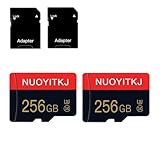 2 Pack Micro Memory Card 256GB Class 10 TF Card with Adapter High Speed Memory Card for Tablet,Camera,Drone