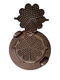 Waffeleisen aus Gusseisen Herzförmige Waffeln 33cm Grill Garten Küche