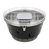 JAK BBQ Airbroil XL J 101 Holzkohlegrill schwarz Tischgrill Holzkohlegrill mit einstellbarer Belüftung, inklusive Transporttasche, Outdoor Camping Grill