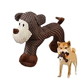 Hundespielzeug, aggressives Kauen, quietschender interaktiver Leinenaffe, gefüllter Affe, quietschendes Spielzeug – für kleine, mittelgroße und große Rassen, Anreicherung, Stimulation, hält sie